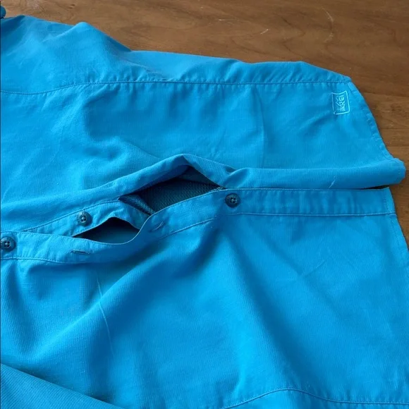 REI Tactel Nylon Turquoise Women's Short Sleeve Hiking Shirt Size 1X - Picture 11 of 12